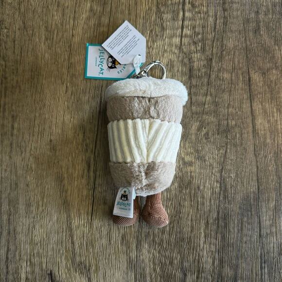 Jellycat Coffee to Go Charm NEW! Jellycat FAST SHIP Purse Keychain - Picture 5 of 5